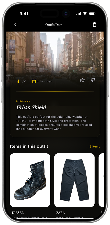 AI outfit generation from your closet